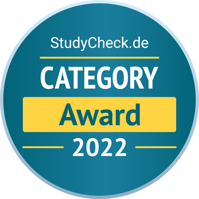 Studycheck Category Award 2022 - Hochschule Pforzheim eine der beliebtesten Hochschulen Deutschlands
